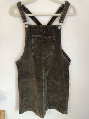 ALTAR’D STATE green corduroy overall dress size medium